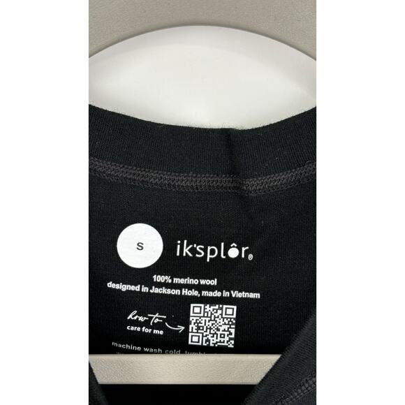 Iksplor Washable 100% Merino Wool Grown Up Adventure Crew Size Small Black New - Picture 7 of 11